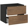 Comad Talia Casella skrinka 60x45.6x50 cm závesná kúpeľňová skrinka pod umývadlo čierna-dub TALIA CASELLA 82-60-46-2S