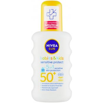 Nivea Sun Kids Pure & Sensitive spray na opaľovanie SPF50 + 200 ml