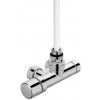 Zehnder Príslušenstvo - Rohová armatúra 1-bodová SET M, 1/2, s regulačnou hlavicou vľavo, prívod vpravo, rozstup 50 mm, biela 839021