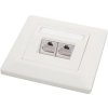 SOLARIX zásuvka CAT5E, STP, 2 x RJ45, pod omietku, biela SX9-2-5E-STP-WH SX9-2-5E-STP-WH