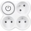 Adaptér Solight P106 s vypínačom 3x 15A biela-šedá, detské clonky