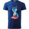 Folklór - líška samostatná - Klasické pánske tričko vyššej gramáže - 2XL ( Kráľovská modrá )