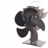 Ventilátor na kachle FLAMINGO päťlopatkový, čierny FLHSF17-269
