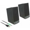 Delock 27001 PC reproduktory 2.0, káblový, 3 W, čierna; 27001