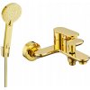 Vaňová a sprchová batéria, nástenná, s jednou pákou Mexen Milo, zlatá