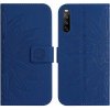PROTEMIO 53917 ART SUNFLOWER Peňaženkové puzdro s remienkom Sony Xperia 10 IV 5G modrý