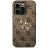 Guess PU 4G Metal Logo iPhone 15 Pro Max, hnedé