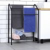 Vešiak / Kovový stojan na uteráky s poličkou 82,5 cm