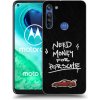 Picasee silikónový prehľadný obal pre Motorola Moto G8 - Dark Racer