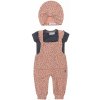Dirkje Set 2.d tričko kr. rukáv nohavice na traky čiapka turban staroružová dievča T46341 31