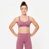 DECATHLON Podprsenka na fitnes so slabým spevnením a prekríženými ramienkami – bordová L