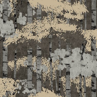 Grandeco Čierno-zlatá vliesová tapeta na stenu A62701, Ciara, stromy les rozmery 0,53 x 10,5 m