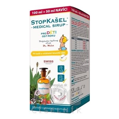 STOPKAŠEĽ Medical sirup OD 1 ROKU (100 ml + 50 ml navyše) 1x150 ml