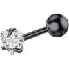 Troli Slušivý titánový piercing so srdiečkom VSE6015SB-PET
