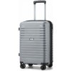 KONO Cestovný kufor - rozšíriteľný s držiakom na pohár, malý, šedý