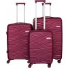 PETERSON Burgundy 3dielna sada kufrov ptn wa06-set3 sada kufrov