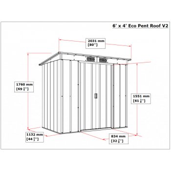 Duramax Pent Roof ECO 2,5 m2 zelený