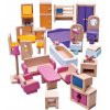 Domček pre bábiky Bigjigs Toys Nábytok pre bábiky 35 cm