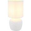 GLOBO 21739W MARBLE stolná lampička V315mm 1xE14 biela