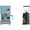 Profitec GO, blue + Eureka Atom W 65, black