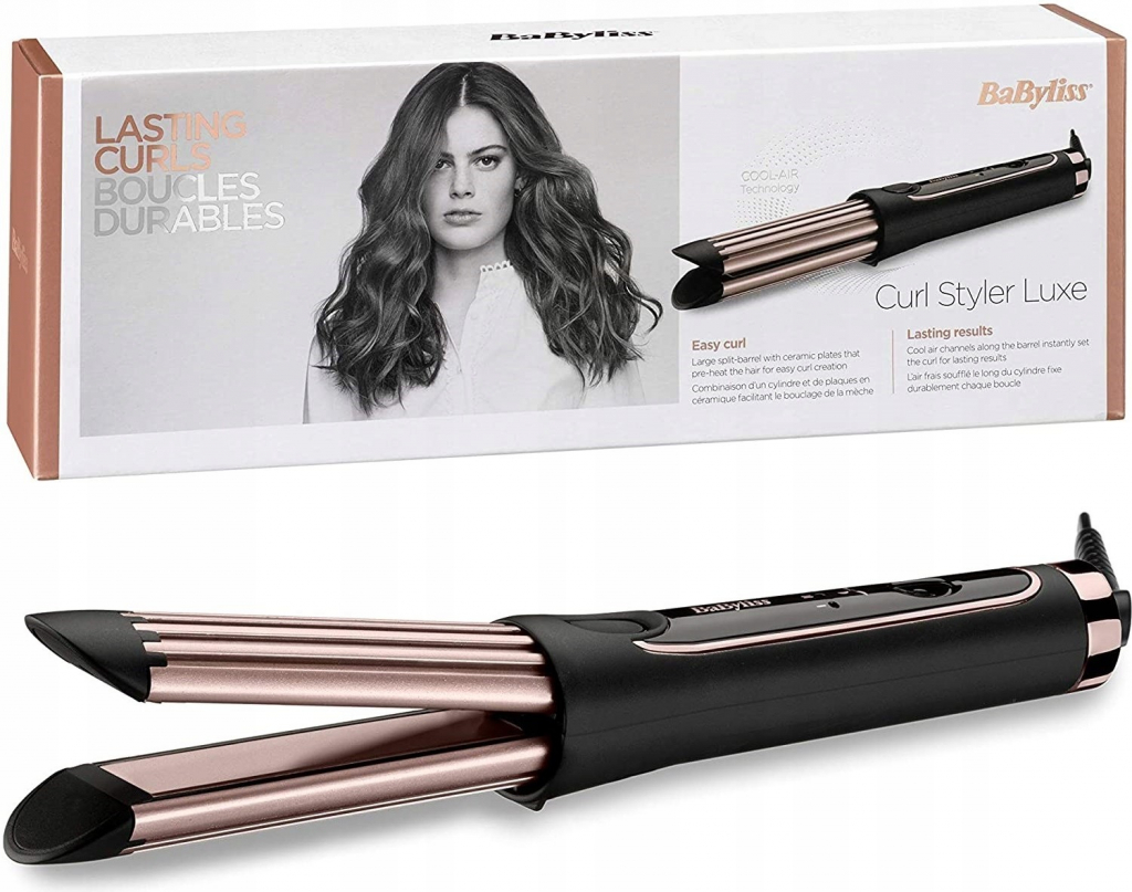 BaByliss Curl Styler Luxe Curling iron Warm Black Rose zlata 32 W 98.4 \