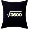 Narodeniny odmocniny 60 - Vankúš 50x50 - 50x50 - Vrátane výplne ( Čierna )