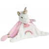 Plyšový jednorožec na maznanie Unicorn Lucie la Licorne Doudou et Compagnie ružový 20 cm v darčekovom balení od 0 mes