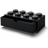 LEGO® stolové box 8 so zásuvkou 31,6 x 15,8 x 11,3 cm čierna