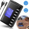 NABÍJACIA STANICA HUB PROFESIONÁLNA LCD DISPLEJ 8 PORTOV 60W USB USB C