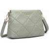 Svetlo zelená prešívaná crossbody dámska kabelka Theklas