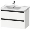 Duravit Ketho.2 - Umývadlová skrinka, 55x78x46 cm, 2 zásuvky, matná biela K25285018180000