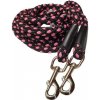 Palkar prepínacie vodidlo pre psov 250 cm × 8 mm čierno-ružové