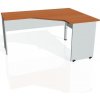 Hobis Pracovný stôl Gate, ergo, ľavý, 160x75,5x120 cm, čerešňa/sivá