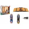 Skateboard prstový šroubovací 2ks s rampou a doplňky