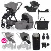 PETITEMARS PETITE&MARS SET Kočík 4v1 ICON Dove Grey XXL RWS + CYBEX Aton B2 i-Size