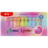Zvýrazňovač M&G Aroma Marker Glitter (sada 12 farieb)