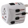 SKROSS cestovní adaptér PRO World, 6.3A max., uzemněný, vč. adaptéru pro ostatní vidlice, univerzální pro celý svět