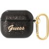 Guess Glitter Flakes Metal Logo Pouzdro pro AirPods 3 GUA3HGGSHK