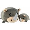 Magic Baby Nosorožec - mamička s mláďatkom - set plyšových hračiek 20 a 40 cm
