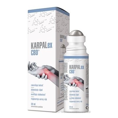 KARPALex CBD emulzia, kovová masážna gulička 30 ml