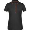 James & Nicholson JN 727 Dámske piqué polo s légou čierna oranžová
