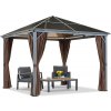Garden Point Milos 3x3m záhradný altánok s hnedými závesmi