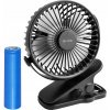 MINI PRENOSNÝ STOLNÝ VENTILÁTOR NA AKUMULÁTOR 2V1, 14CM, 3 RÝCHLOSTI, S KLIPSOM