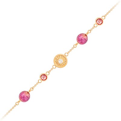 Preciosa oceľový náramok Rosina s perlou 7373Y69 ružová