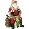 Santa sediaci s medvedíkom 19 cm