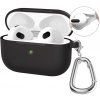 Silikónové puzdro Enkay Hook case čierne – Apple AirPods 4