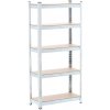 CH 5- policový kovový úložný regál Tosca X. 150 x 70 x 30 cm