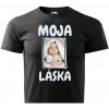 Farebné tričko s fotkou rámik MOJA LÁSKA Unisex strih FOTOpošta Veľkosť: XL, TYP PÍSMA: Písmo hrubé