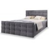 Čalúnená boxspring manželská posteľ Vamon 180x200 - sivá