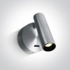1-LIGHT 65738/AL/W Nástenné hliníkové svietidlo, LED 3W, 3000K, IP20 100-240V